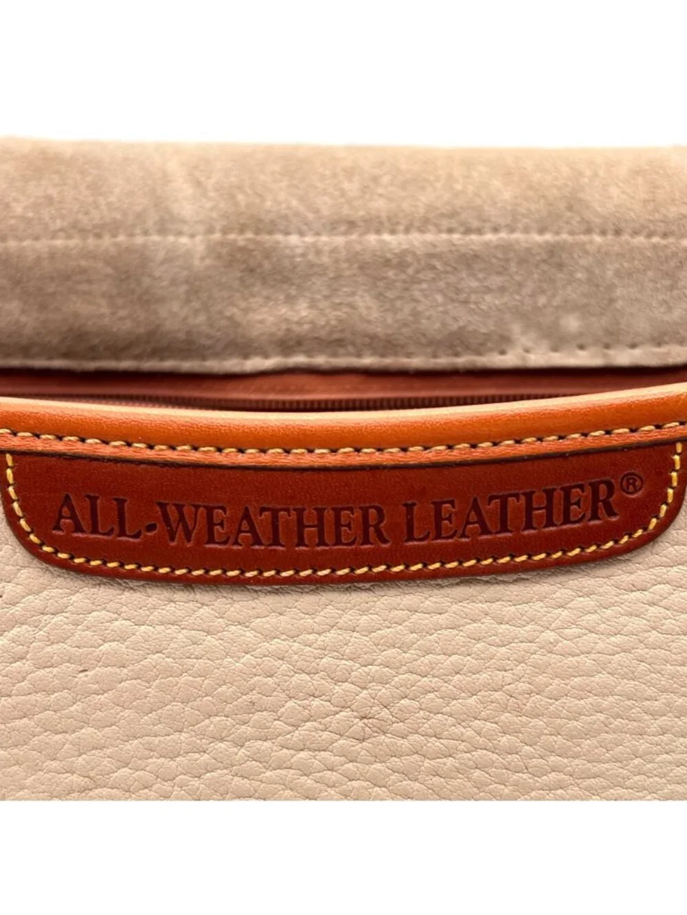 Dooney & Bourke Vintage All-Weather Leather Purse Shoulder Bag Tan Made in USA - Picture 12 of 16
